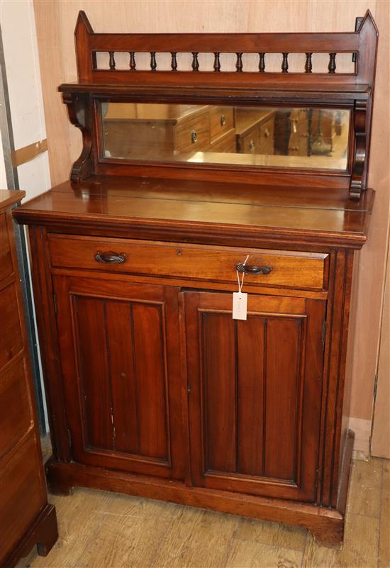 A late Victorian mahogany chiffonier W.90cm